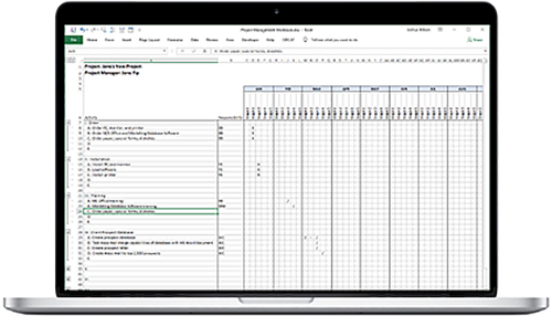 17 ABA Project Grid in Excel With Tasks 